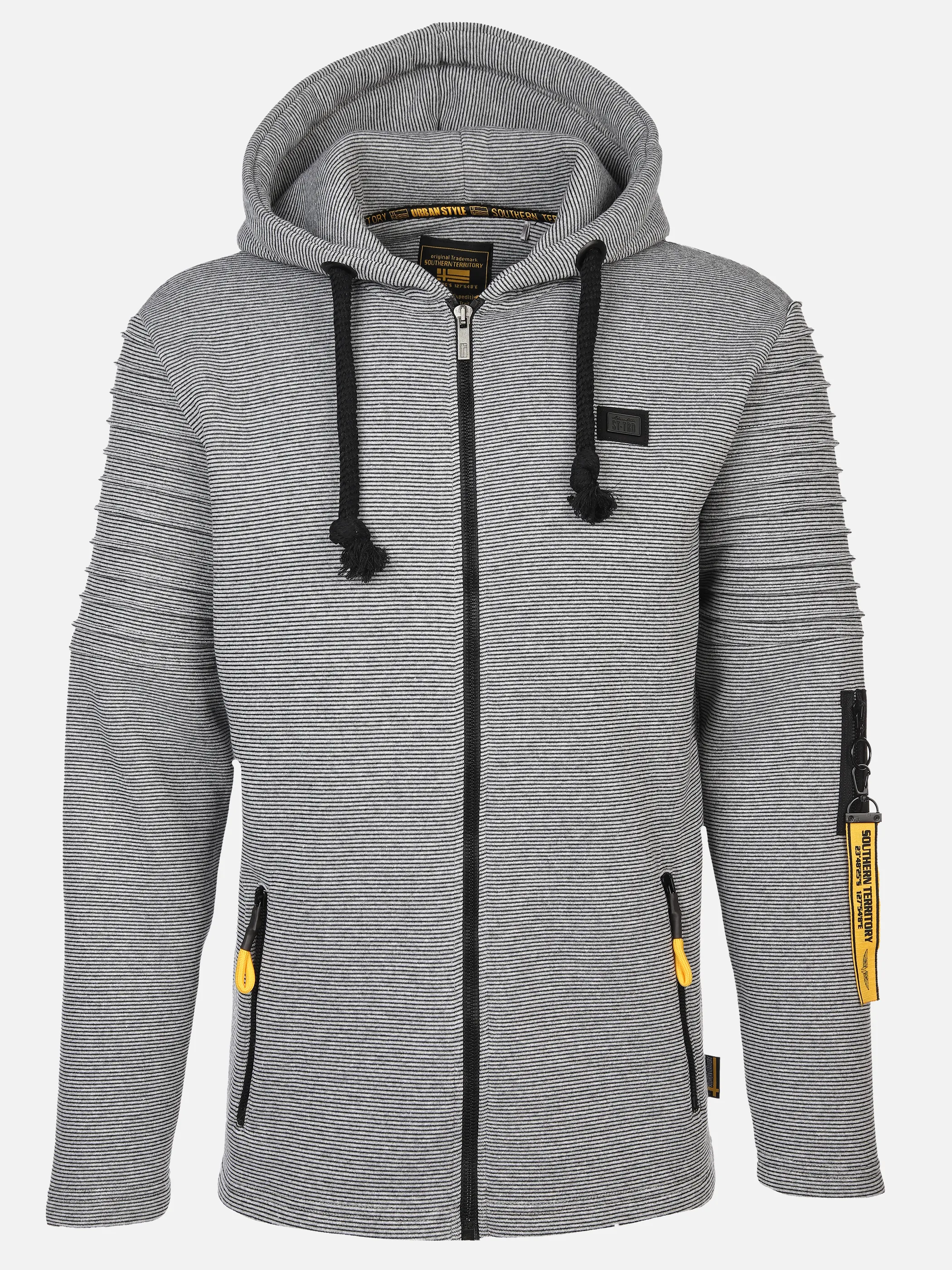 Herren Bikersweatjacke mit Kapuze