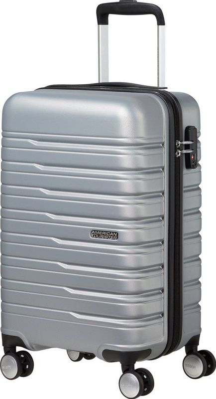 American Tourister - Flashline - Handbagage Koffer - Zilver - ABS