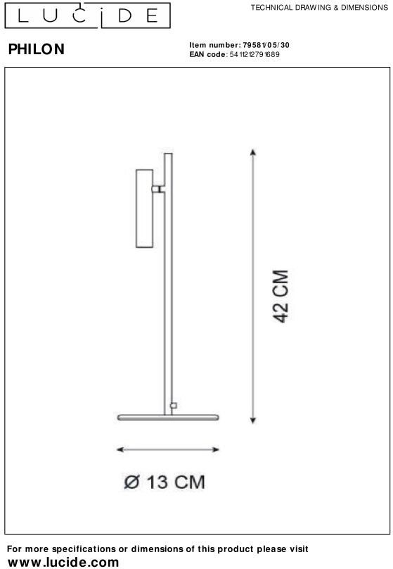 Lucide   Philon Tafellamp