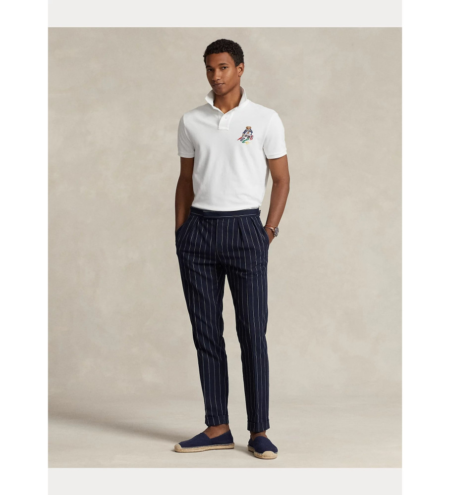 Polo Ralph Lauren Custom Slim Fit com Urso Polo Branco
