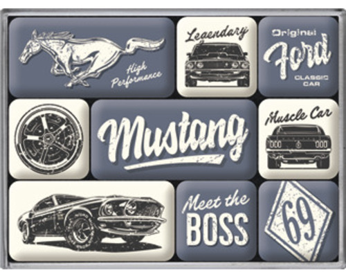 Magneetset Ford Mustang 6x8 cm