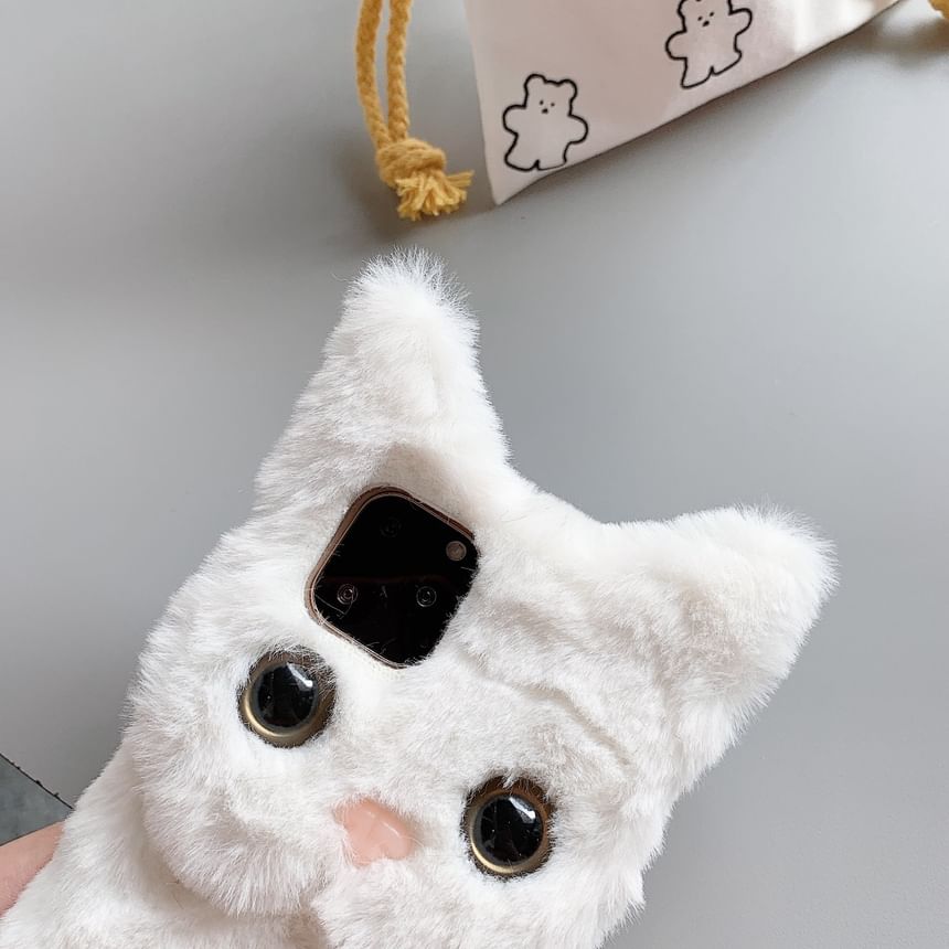 Vachie - Cat Chenille telefoonhoesje - iPhone 15 Pro Max / 15 Pro / 15 Plus / 15 / 14 Pro Max / 14 Pro / 14 Plus / 14 / 13 Pro Max / 13 Pro / 13 / 13 mini / 12 Pro Max / 12 Pro / 12 / 12 mini / 11 Pro Max / 11 Pro / 11