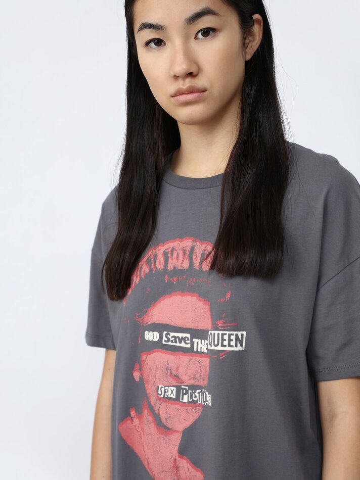 Camiseta Sex Pistols - Cinza Antracite