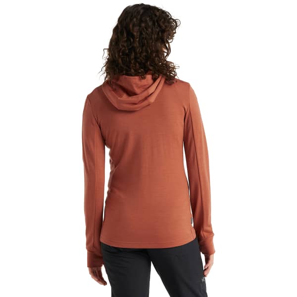 Veste polaire randonnée ICEBREAKER W QUANTUM III LS ZIP HOODIE CLAY