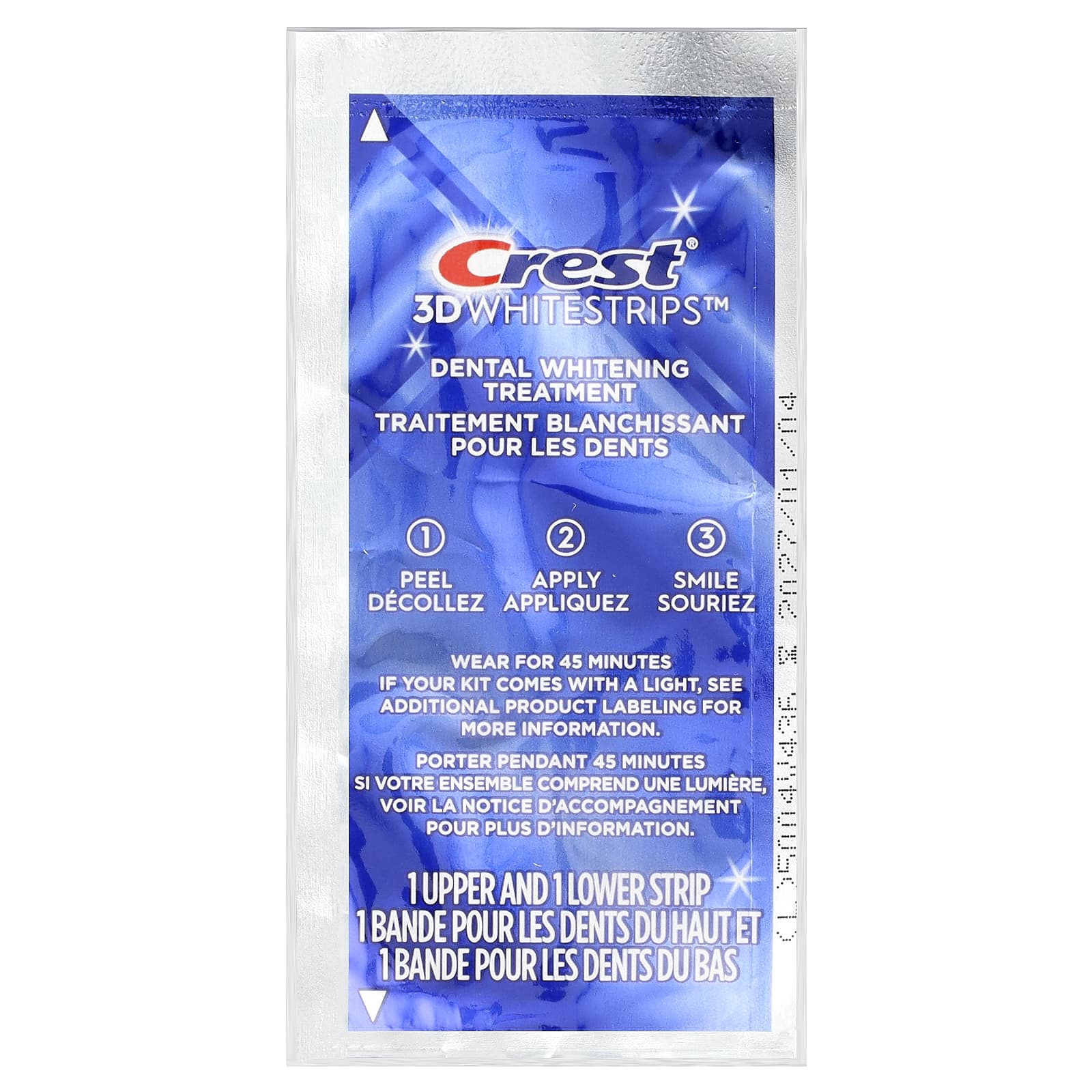 Crest, 3D Whitestrips, tandglazuurveilige tandenbleekset, 40 strips