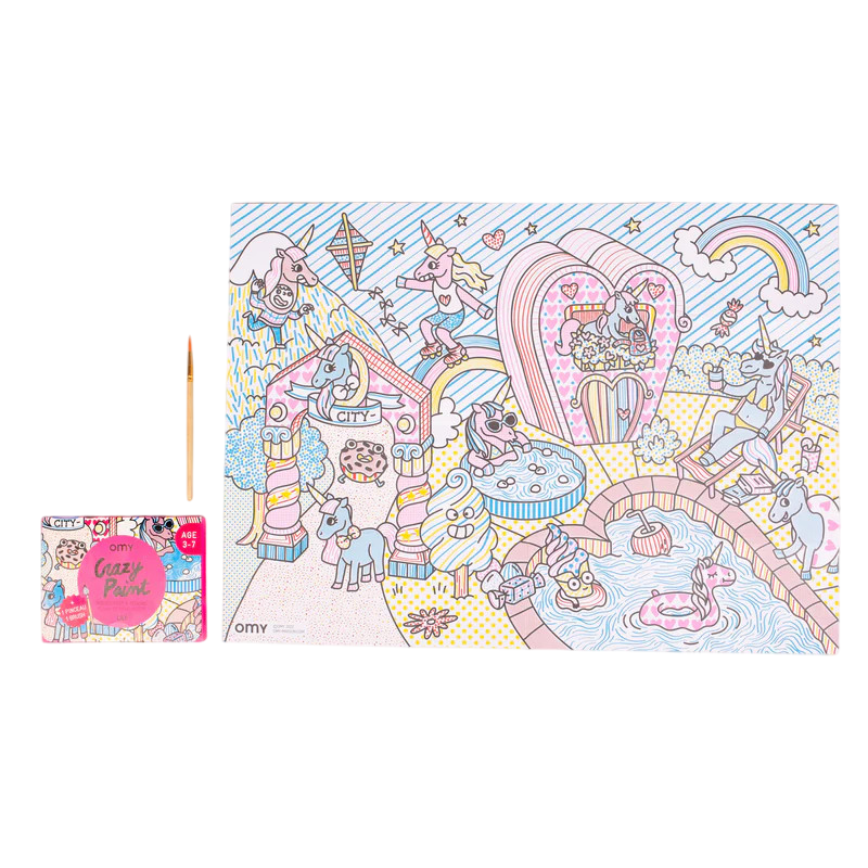 Ausmalposter inkl. Pinsel Crazy Paint Lily