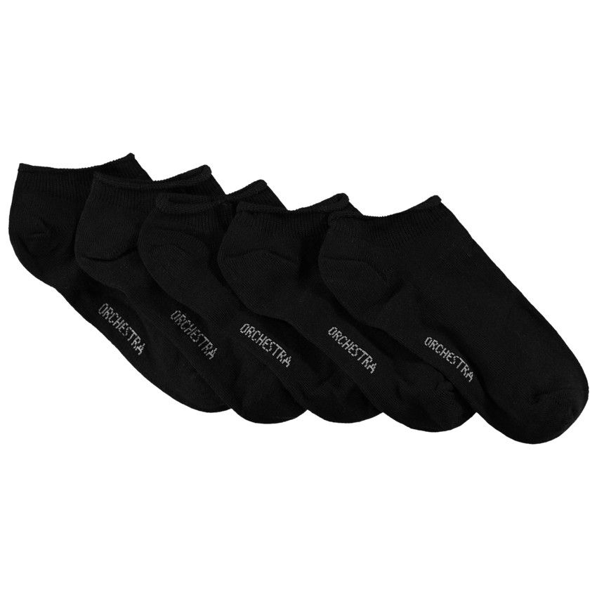 Lot de 5 paires de chaussettes courtes unies - Noir