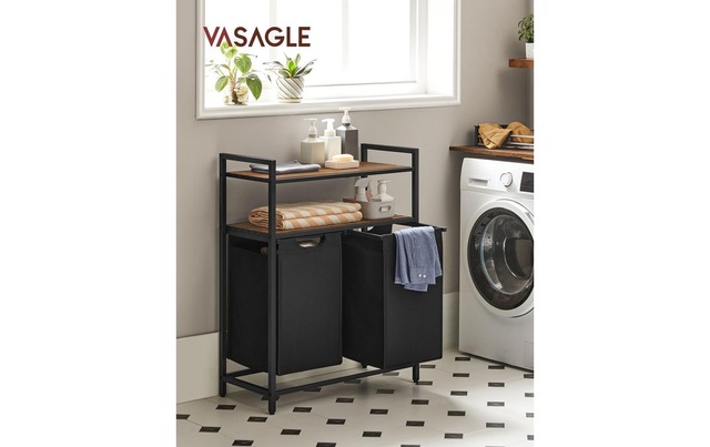 VASAGLE Wäschekorb »46 l, Schwarz«