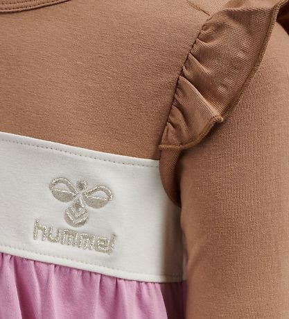 Hummel Kleid - hmlJamila - Rosa/Braun/Weiß