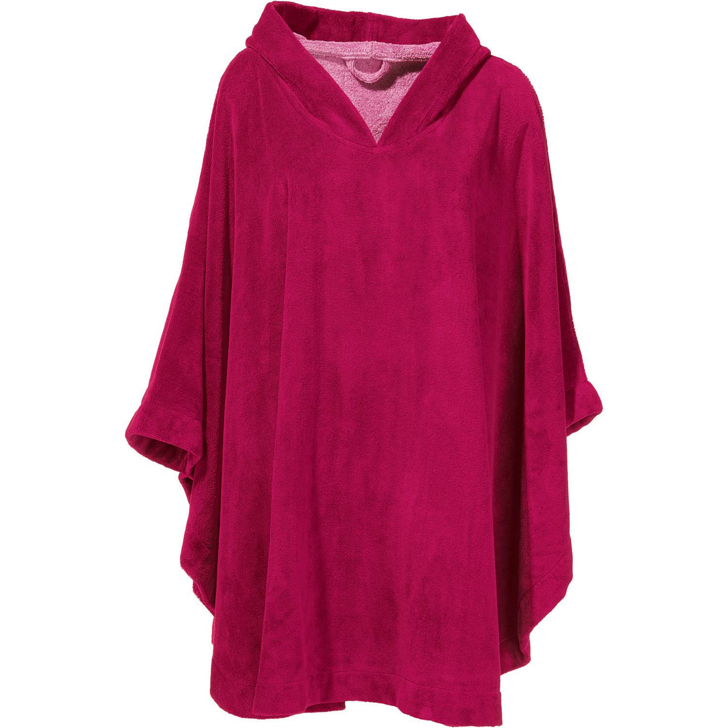 Erwin Müller Velours Unisex-Poncho kurz mit Kapuze