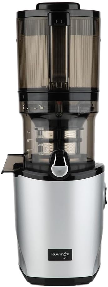 Kuvings AUTO8 Entsafter – Pflegeleichter Slow Juicer mit 2L Fassungsvermögen und 200W Motor ideal für Obst, Gemüse und Smoothies. (Silber)_KHS-860SE