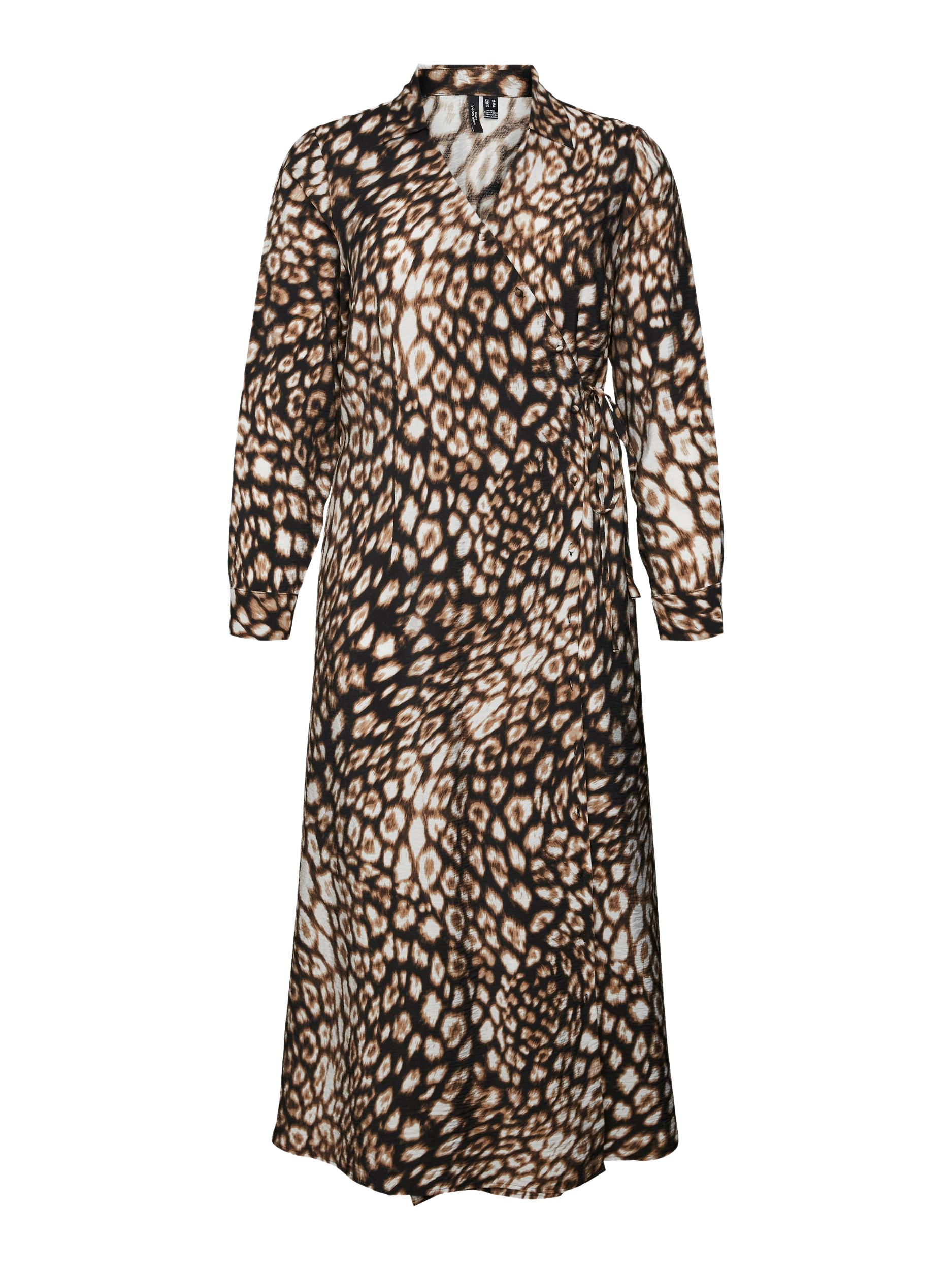 JOSIE RIKA - Robe longue droite à col V | Noir