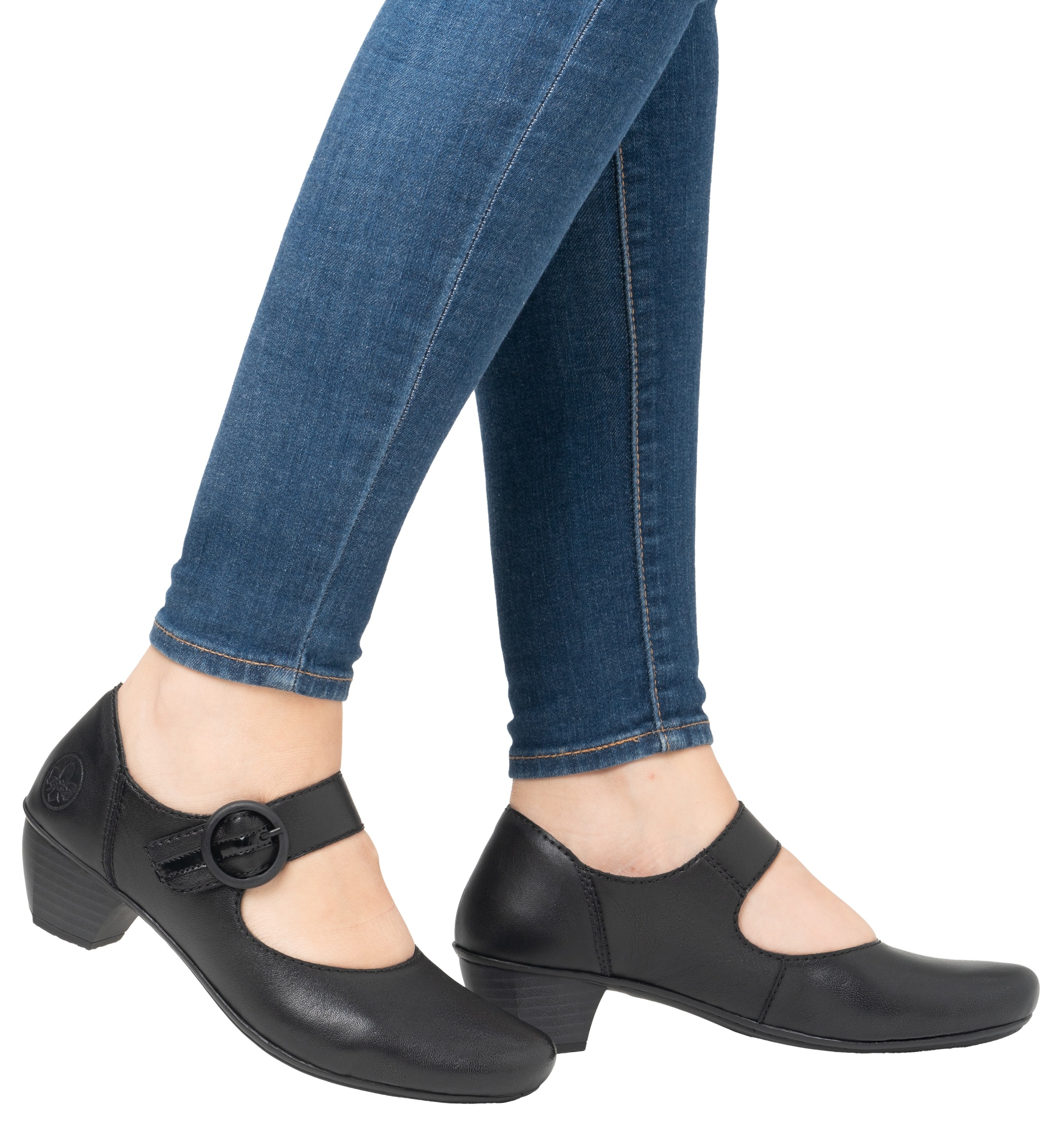 Rieker Spangenpumps  , Festtagsschuh, Pumps, Trichterabsatz, mit Klettriemchen