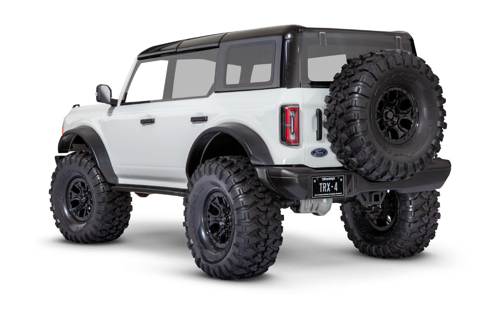 Scale Crawler TRX-4 Ford Bronco 2021, Weiss ARTR, 1:10<br>TRX-4 Rockcrawler mit 2-Gang Getriebe, Differentialsperre und offizieller 2021 Ford Bronco Karosserie