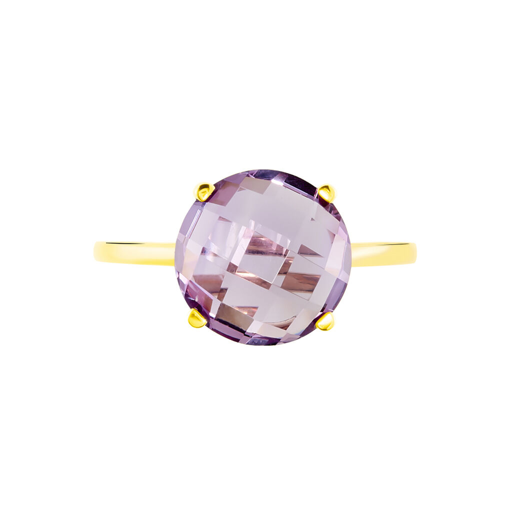 Bague Solitaire Armantia Or Jaune Amethyste