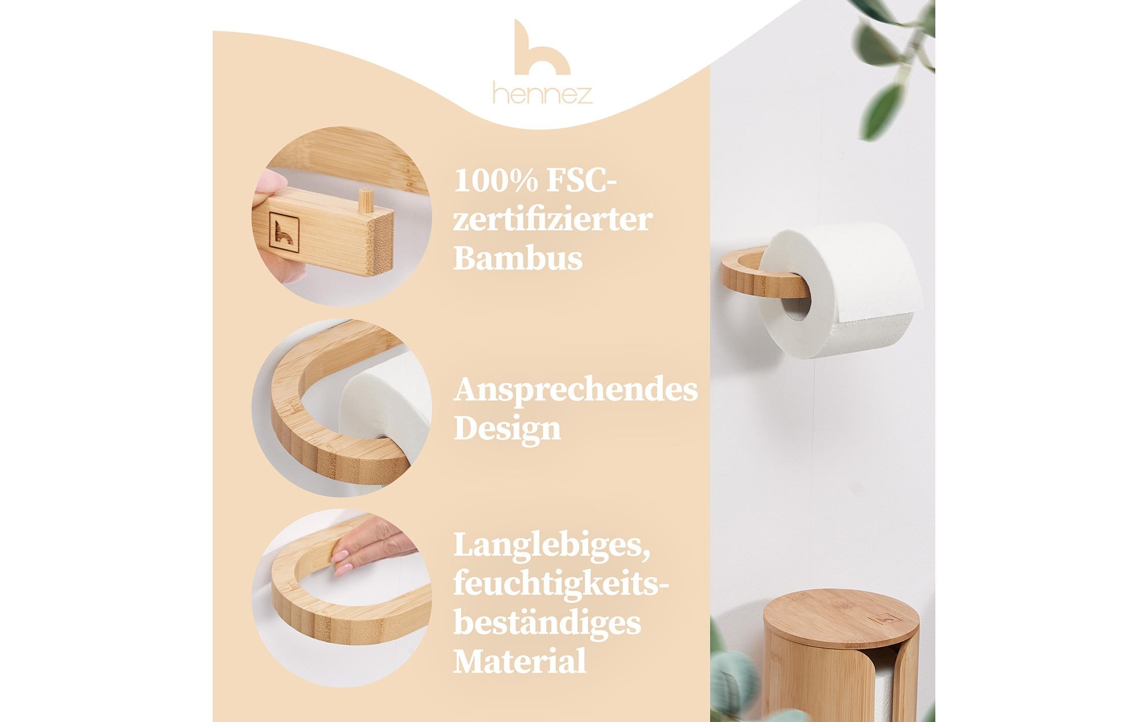 Toilettenpapierhalter Evan NatureWC Papierhalter für die Wand
