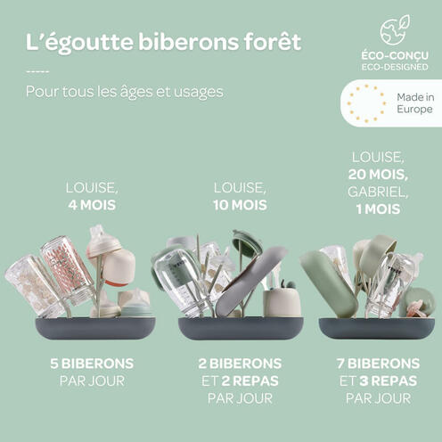 Egoutte Biberons Forêt Misty/Mineral - BEABA