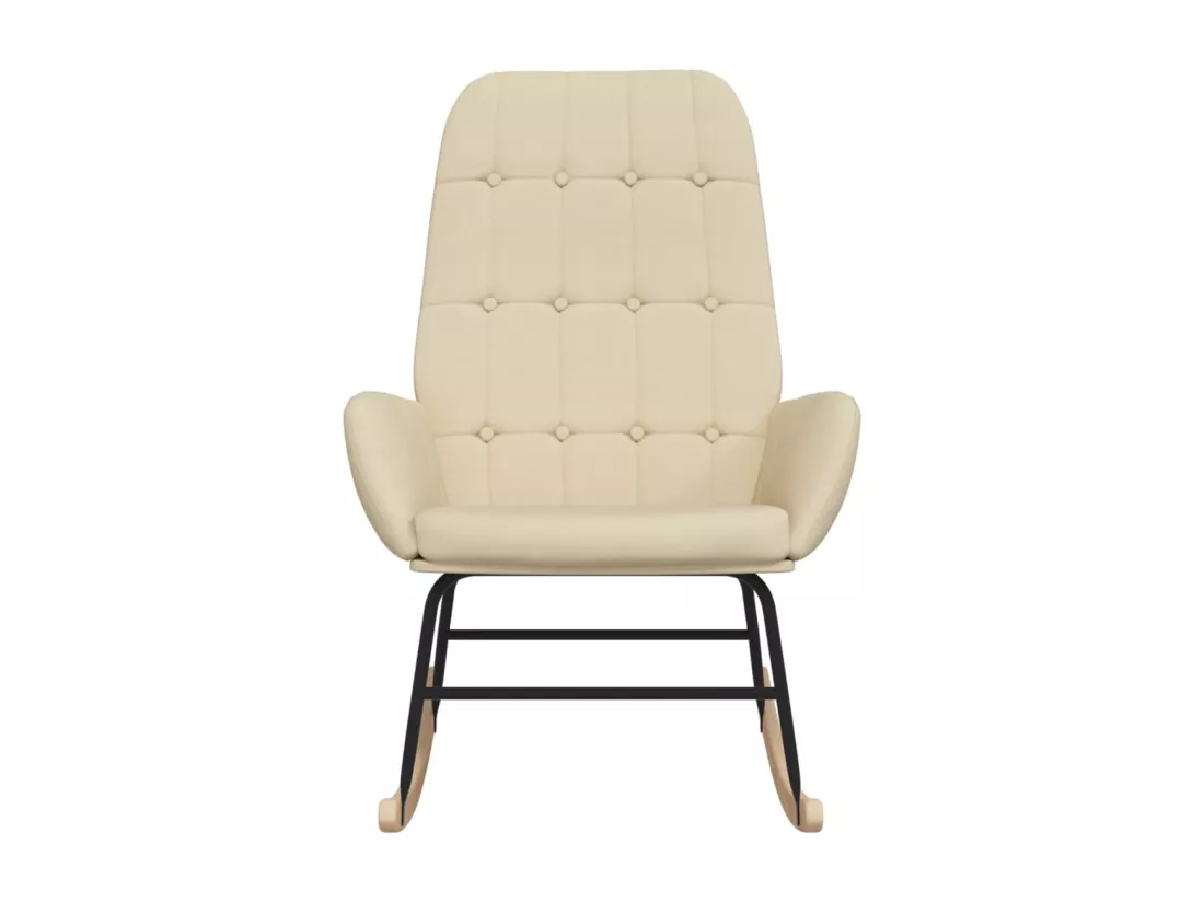 Chaise à bascule Crème Tissu