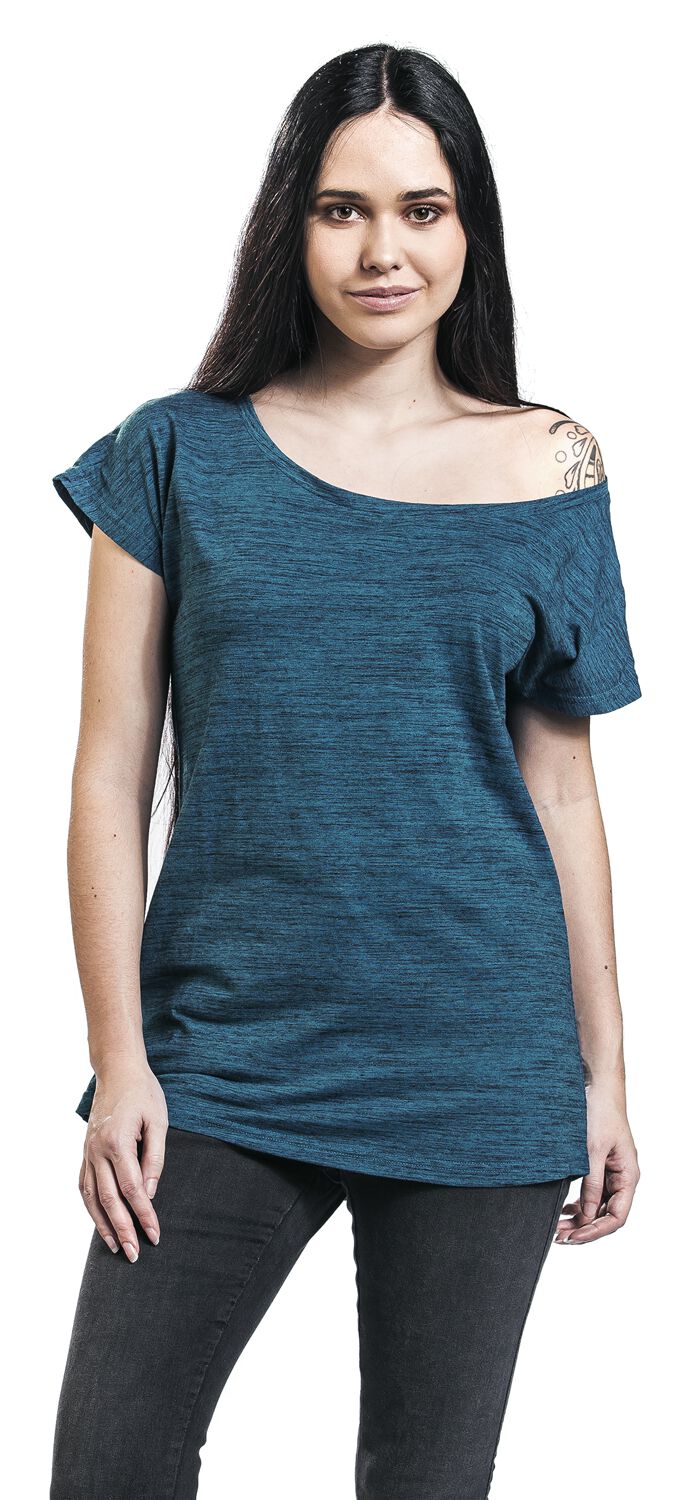 T-Shirt Bleu Chiné | Black Premium by EMP T-Shirt Manches courtes