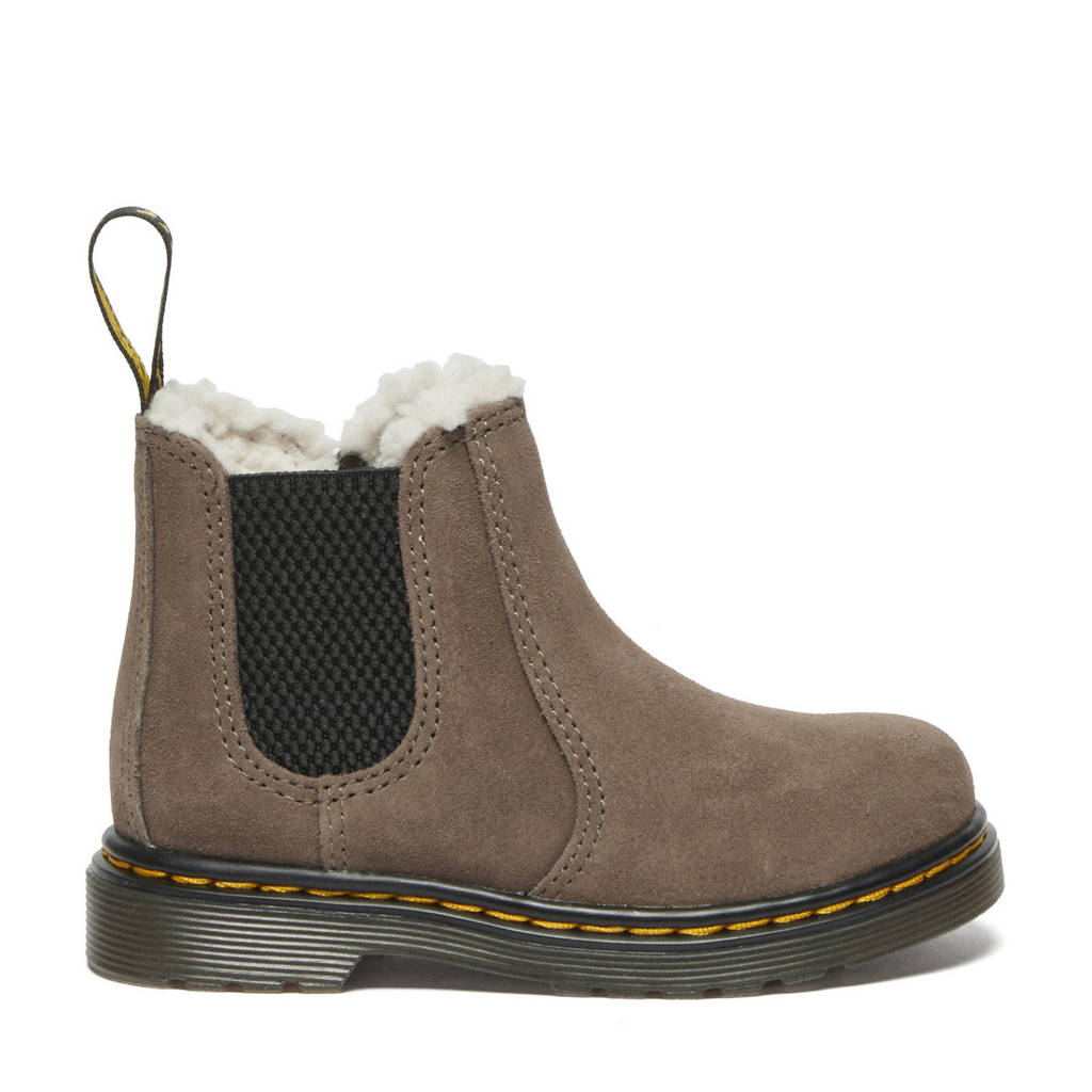 Dr. Martens 2976 Leonoregevoerde suède enkelboots dark khaki bronx