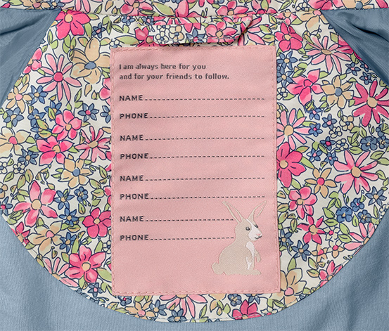 Kinder-Regenjacke, Blumen-Alloverprint