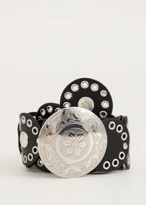Cowboy riem zwart (ZWART)