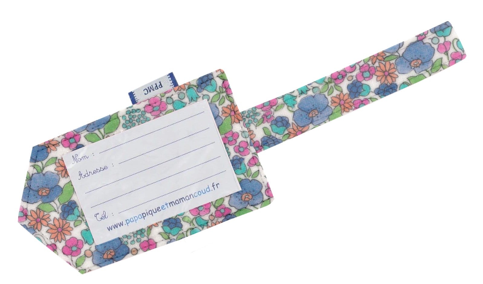 Etiquette Bagage Pastel Fleuri