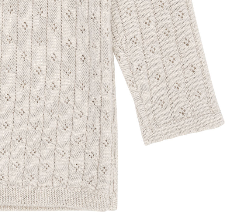Copenhagen Colors MERINO CLASSIC POINTELLE BLOUSE Pale cream melan
