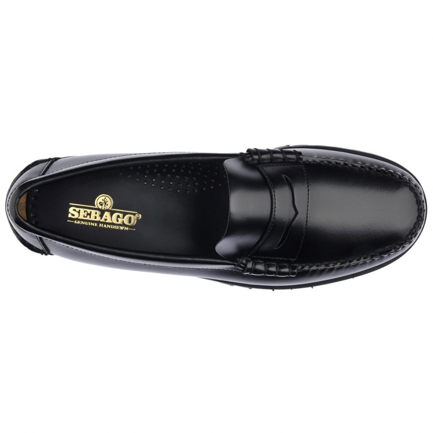 DAN LUG NOIR-Mocassins semelle crantée pour homme en cuir