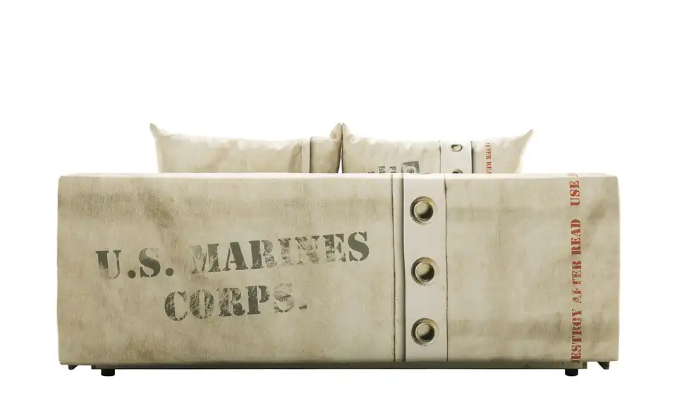 Schlafsofa Mural Military Grün, Beige, mehrfarbig Grundfunktion