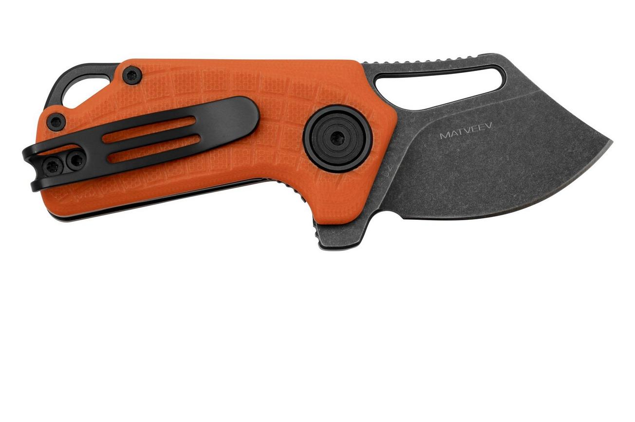 Black Fox Puck BF-761OR Blackwashed D2 Orange G10, zakmes
