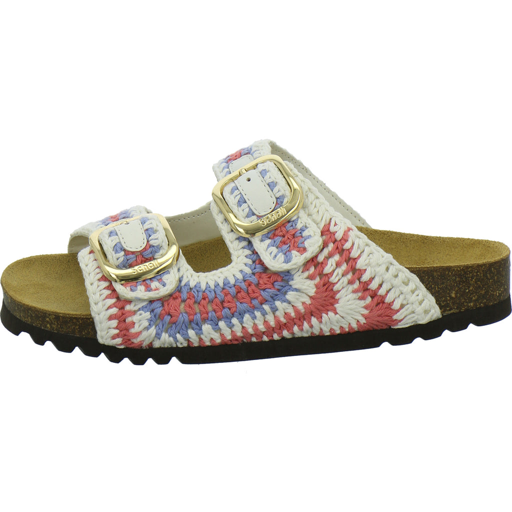 Scholl Pantoletten Damen Noelle Crochet Weiß-kombi