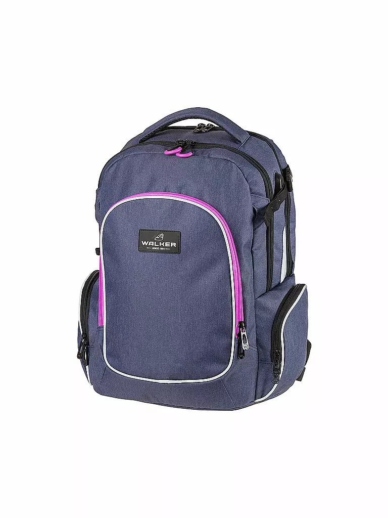 WALKER Schulrucksack Campus Evo Wizzard Blue Ivy Pink blau