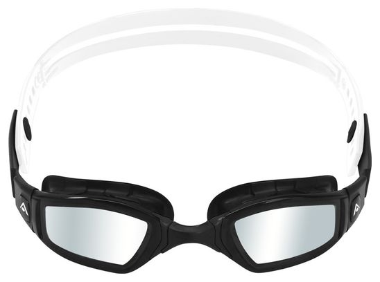 Lunettes de Bain Aquasphere Ninja Noir / Blanc - Verres Miroir Argent