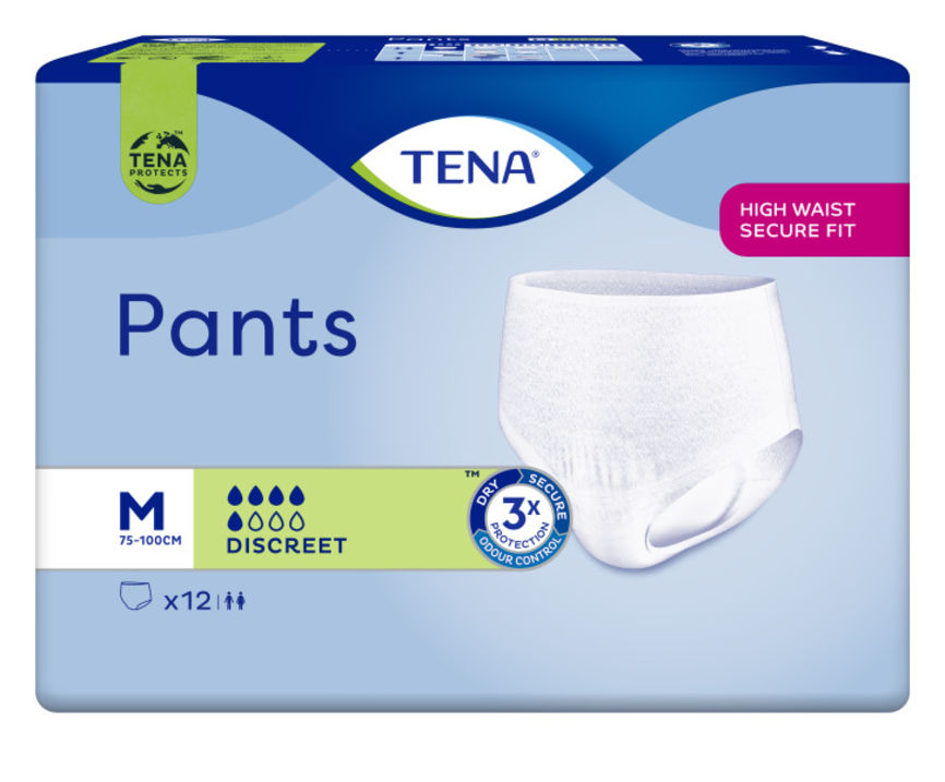 TENA Pants Discreet buksebleie M 12 stk