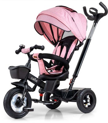 Milly Mally Movi 5-i-1 Trehjulssykkel, Svart/Rosa