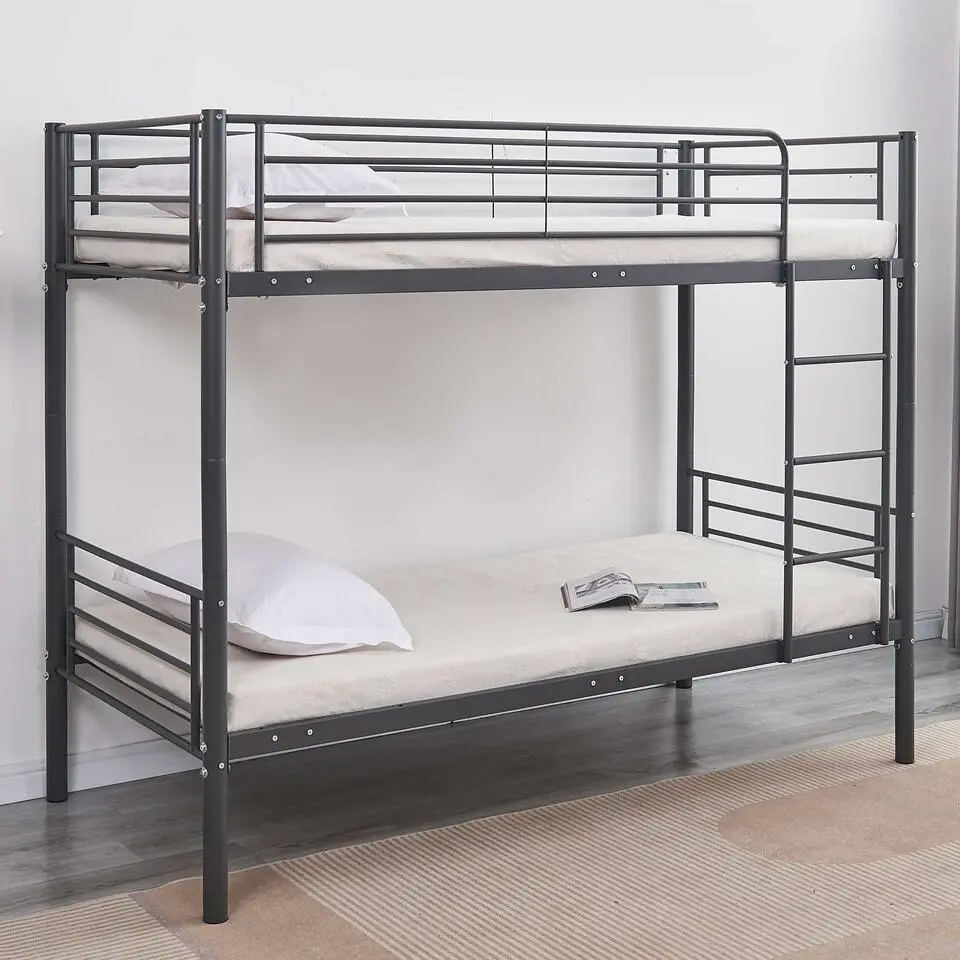Stapelbed Dixie 90x200cm - metaal - mat zwart