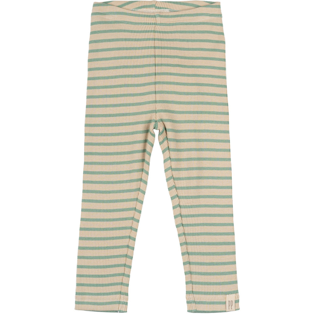 Køb Petit Piao Granite Green/Dark Off White Leggings Modal Striped