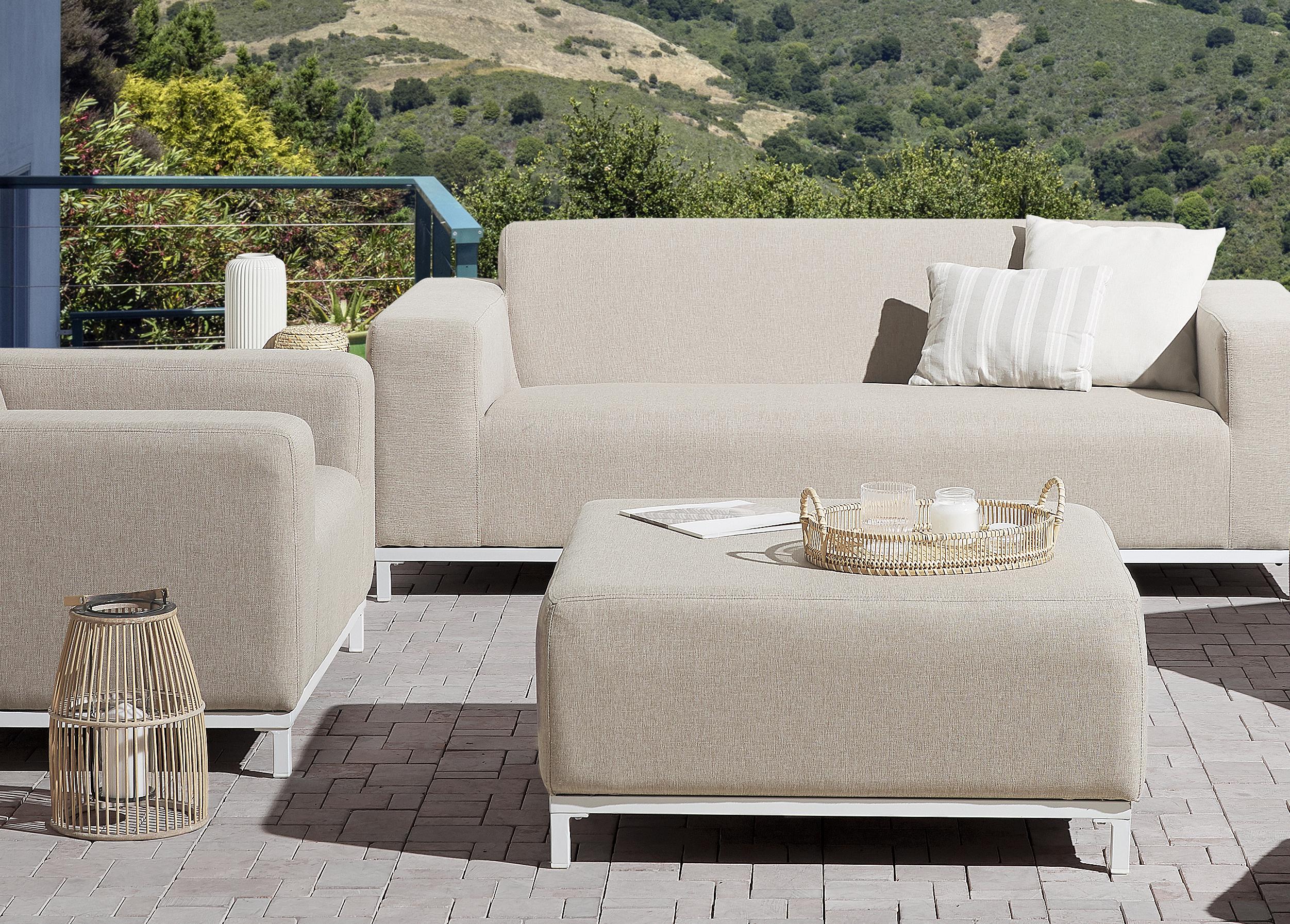 Ottomaan ROVIGO Stof Beige