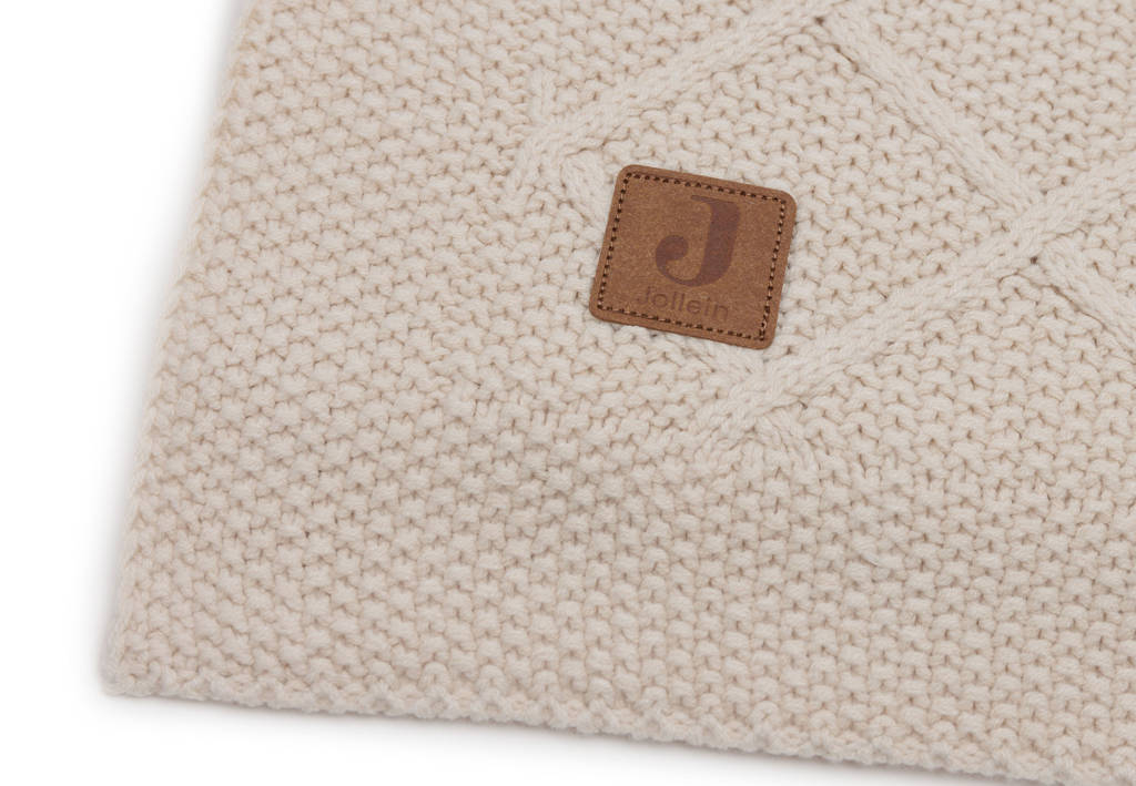 ledikantdeken Check Knit Oatmeal