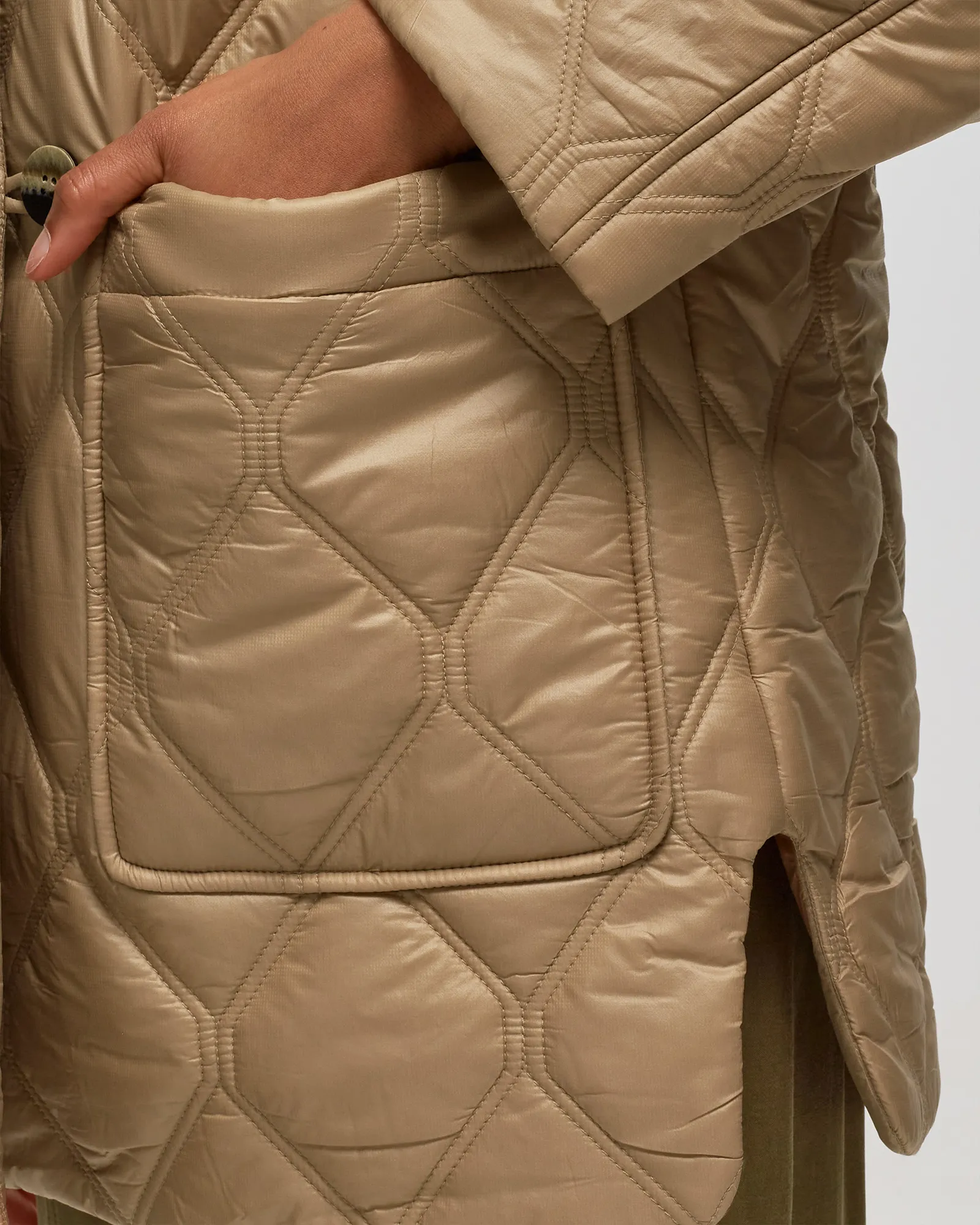 Ganni Shiny Quilt Hooded Jacket