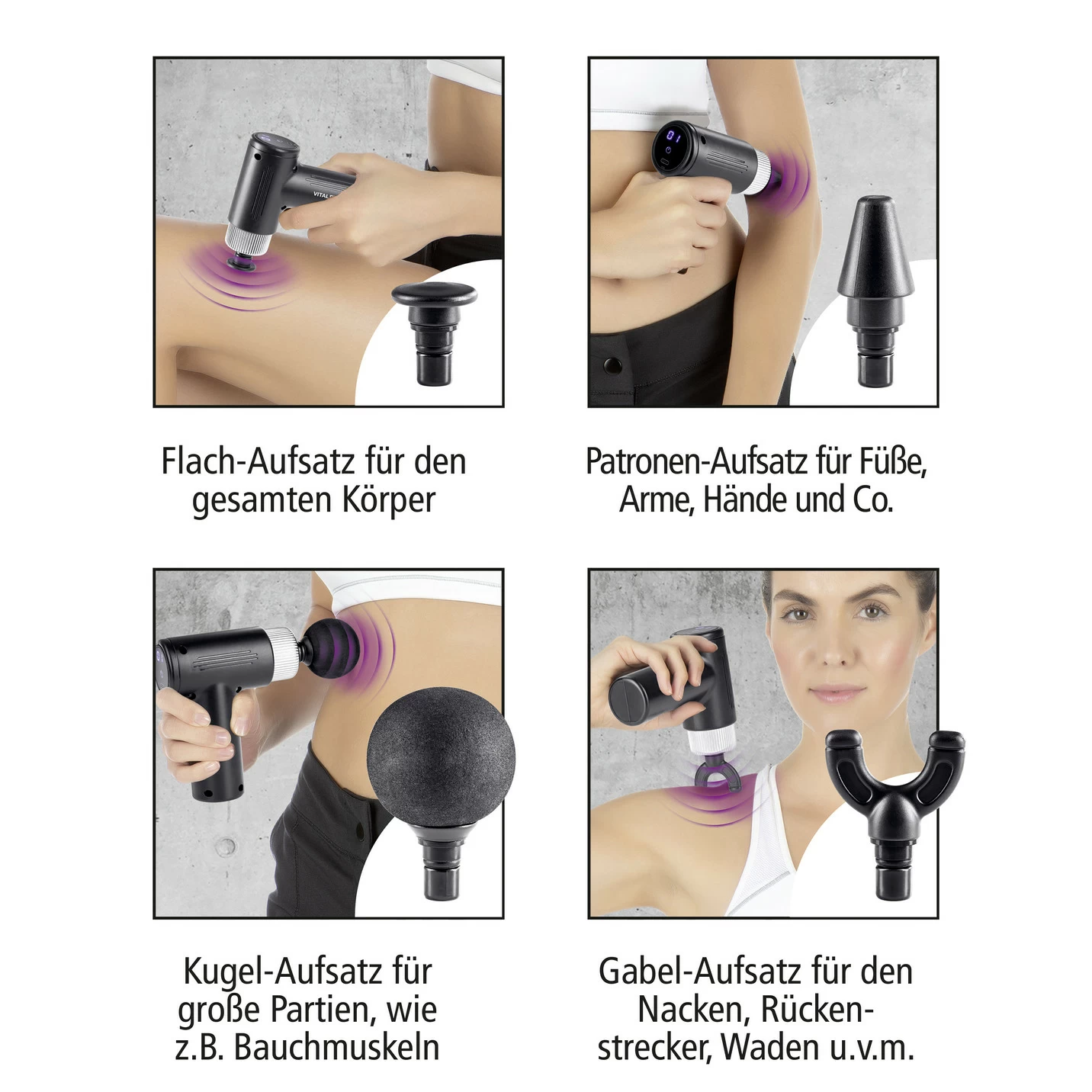 Massagegerät Mini-Gun, 5-teilig
