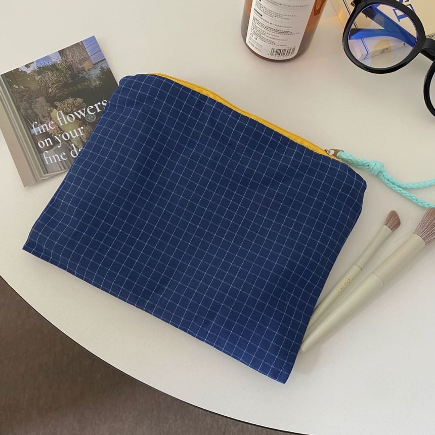 ZenlyHabit - Make-uptas / etui van geruite stof