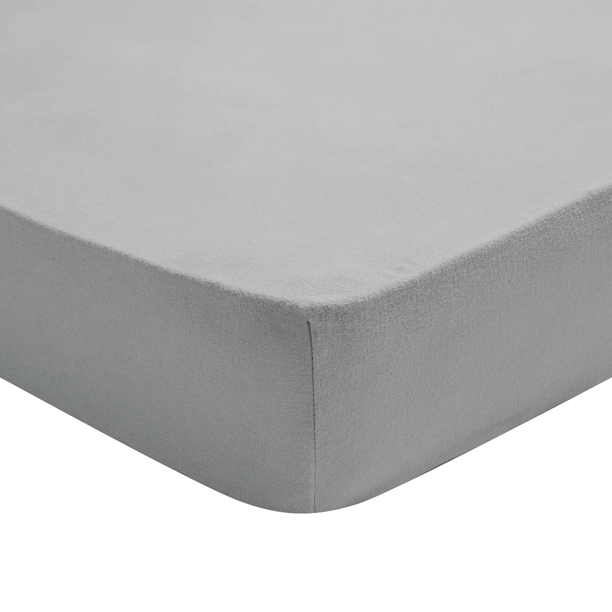 Drap Housse Edition Flanelle Coloris Gris Acier