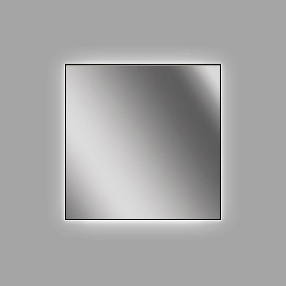 SPEIL CAMARGUE GRYNING LED SVART 80X80CM