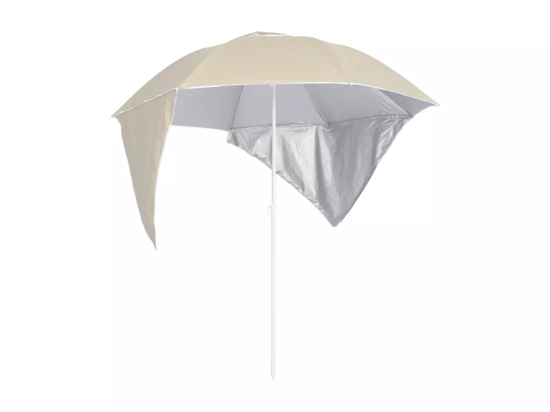 Parasol de plage avec parois latérales Sableux 215 cm