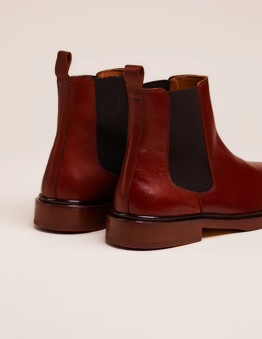 Bottines Nicolas - Cuir cognac