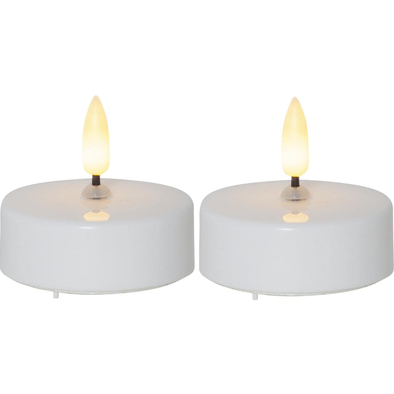 Star Trading LED Teelichter Flamme, 5.8 cm, 2 Stück, weiss