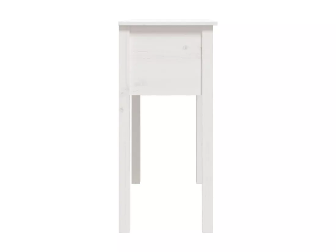 Table console Blanc 70x35x75 cm Bois massif de pin