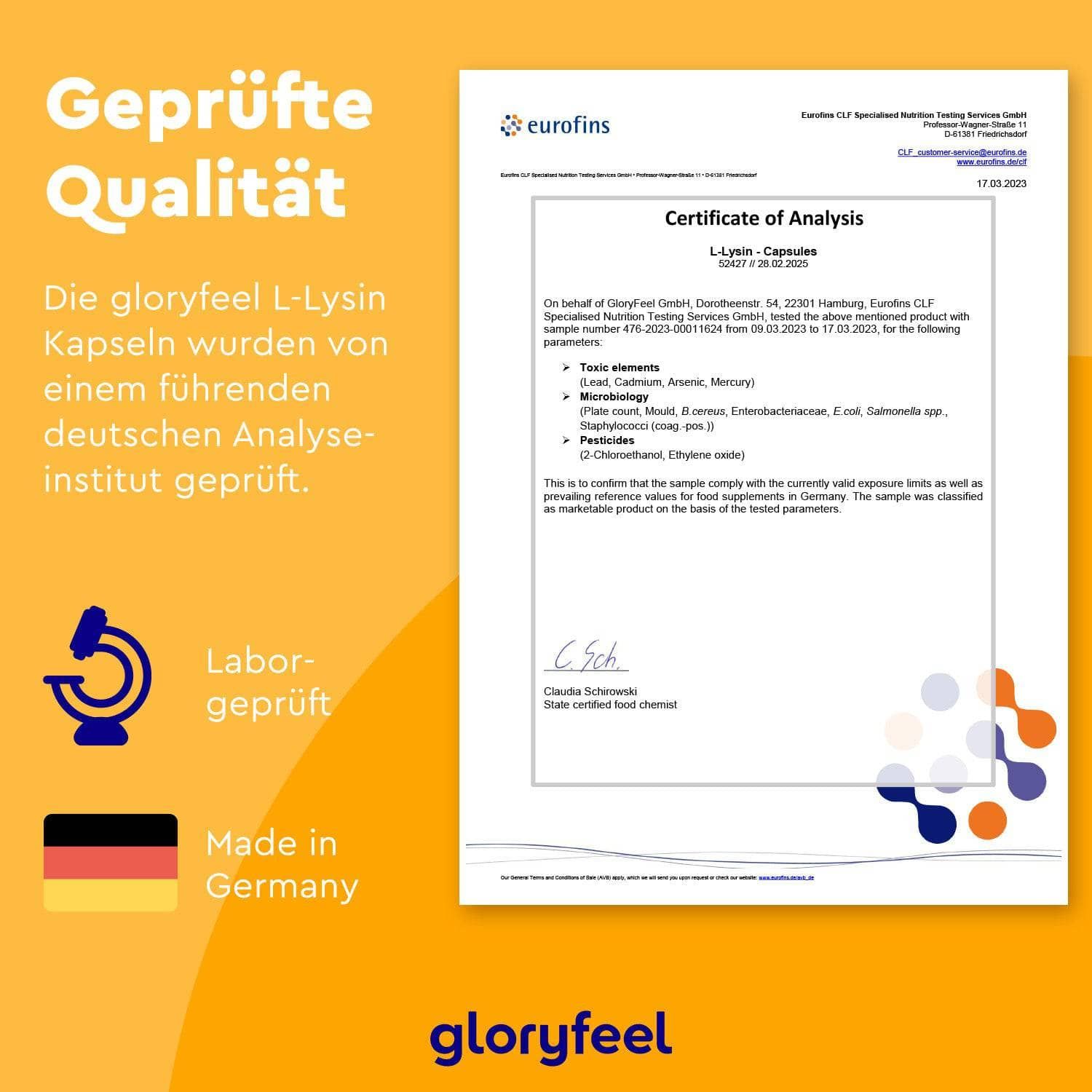 gloryfeel® L-Lysin Kapseln
